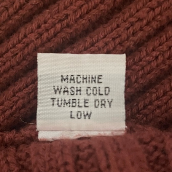 Bryn Walker Copper Brown Ribbed Zip Sweater Small - Picture 8 of 9